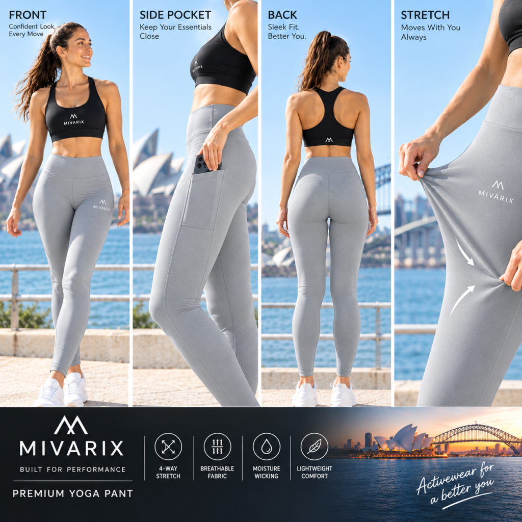 Grey Yoga Pant With Pocket
